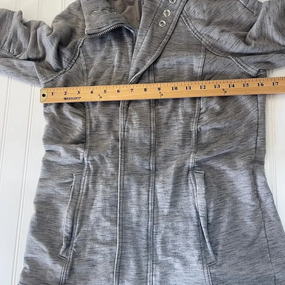 Free‎ People Movement Cool Zip Jacket Gray Womens Medium Pockets *READ